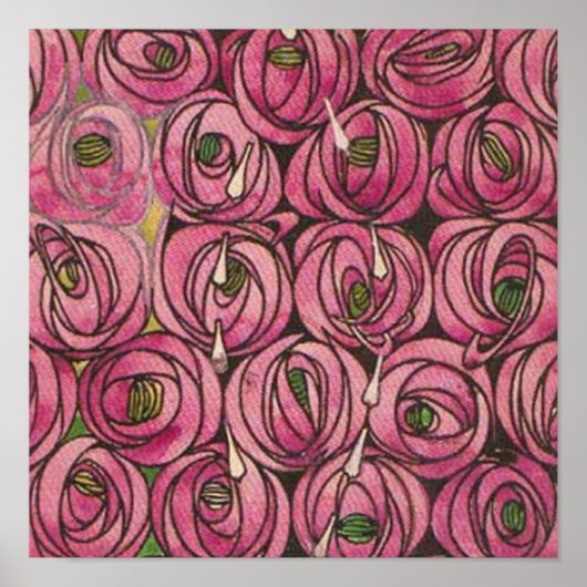 Charles Rennie Mackintosh - Roses Poster (Voorkant)