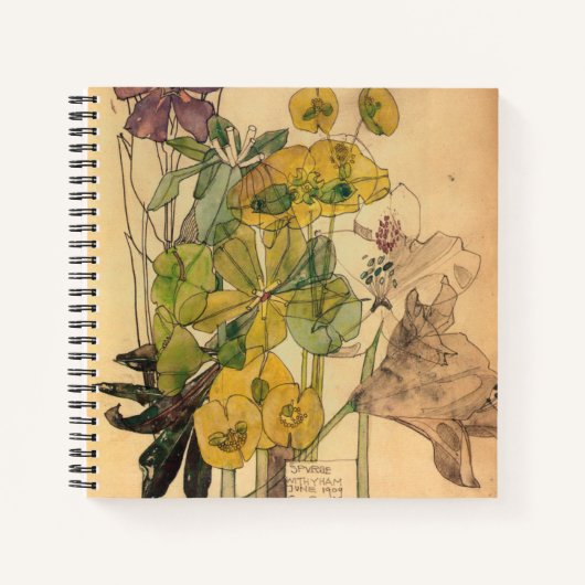 Charles Rennie Mackintosh - Spurge With Yham 1909 Notitieboek (Voorkant)