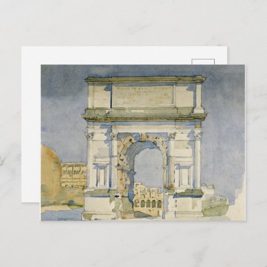 Charles Rennie Mackintosh - The Arch of Titus, Rom Feestdagenkaart (Voorkant / Achterkant)