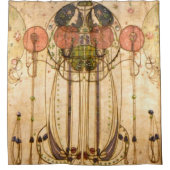 Charles Rennie Mackintosh The Wassail Douchegordijn (Voorkant)