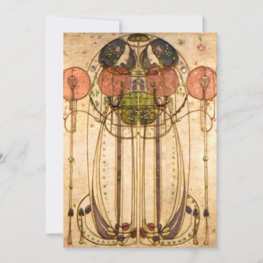 Charles Rennie Mackintosh The Wassail Kaart (Voorkant)