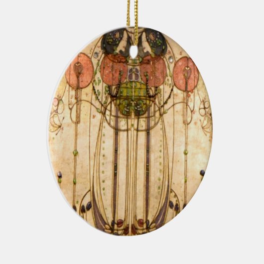 Charles Rennie Mackintosh The Wassail Keramisch Ornament (Rechts)