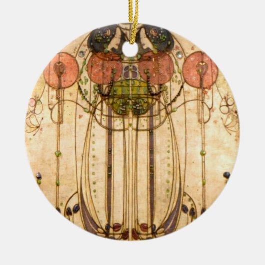 Charles Rennie Mackintosh The Wassail Keramisch Ornament (Voorkant)