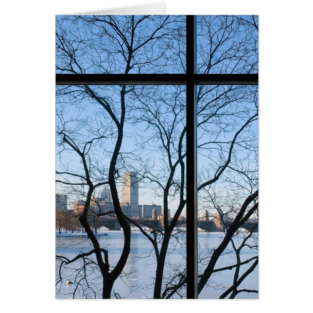 Charles River Basin, Boston MA, Card, bevroren (Voorkant)