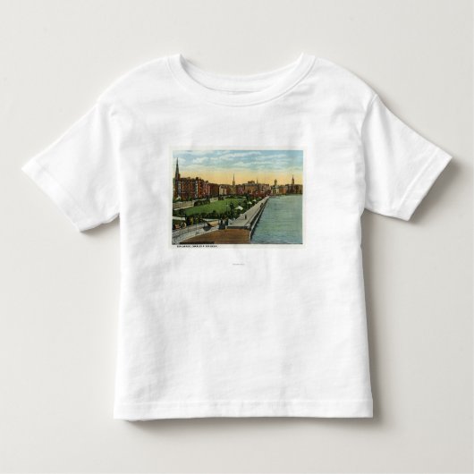 Charles River Basin en Esplanade Uitzicht Kinder Shirts (Voorkant)