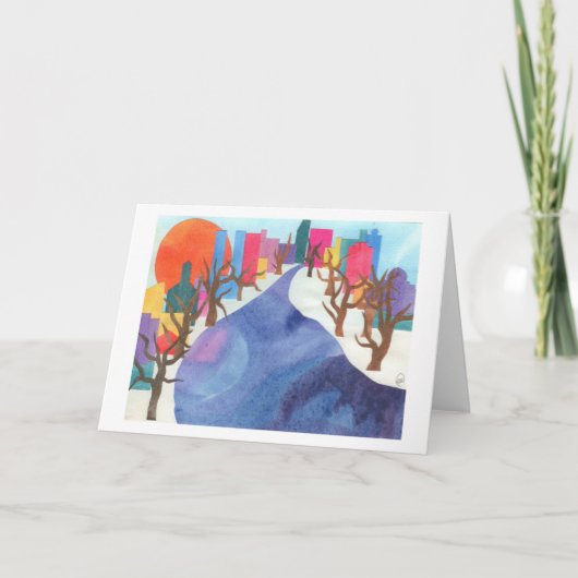 Charles River bij Wintertijd Kaart (Voorkant)