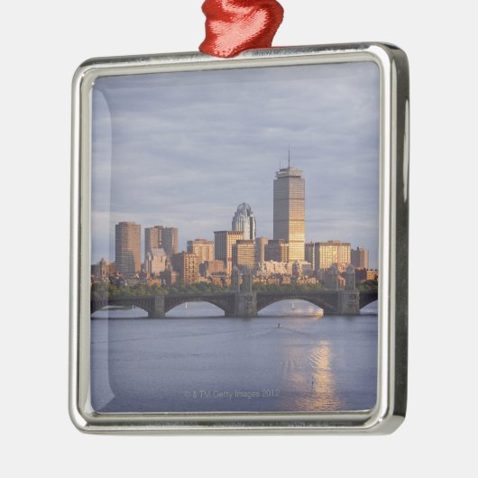 Charles River en de Longmede Bridge Metalen Ornament (Links)