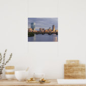 Charles River en de Longmede Bridge Poster (Keuken)