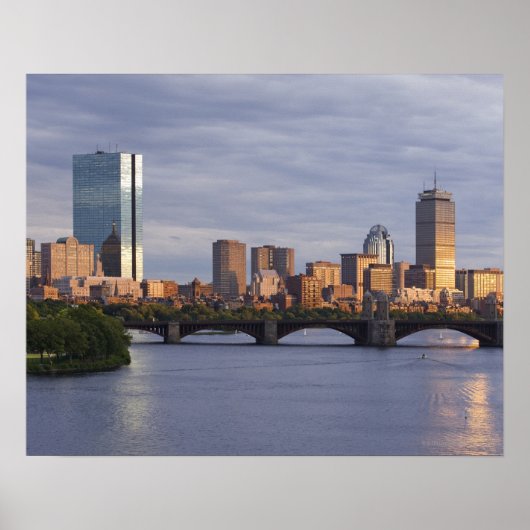 Charles River en de Longmede Bridge Poster (Voorkant)