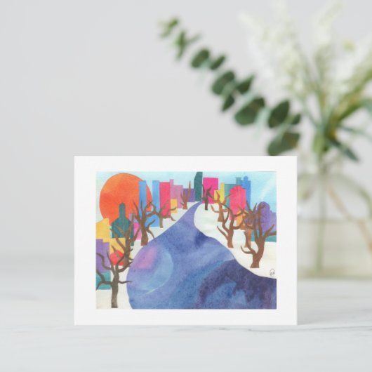 Charles River in Wintertime Briefkaart (Staand voorkant)