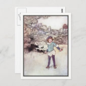 Charles Robinson -  jongen die Badminton speelt Briefkaart (Voorkant / Achterkant)