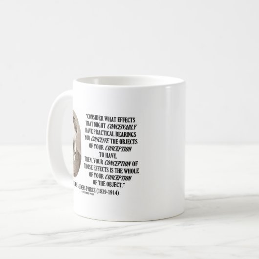 Charles Sanders Peirce Effects Objects Conception Koffiemok (Voorkant links)
