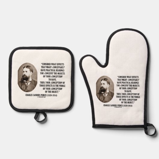Charles Sanders Peirce Effects Objects Conception Ovenwant & Pannenlap Set (Voorkant)