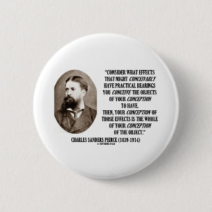 Charles Sanders Peirce Effects Objects Conception Ronde Button 5,7 Cm