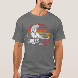 Charles Saurus Funny Personalised Dinosaur T Rex N T-shirt