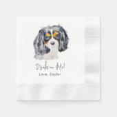 Charles Spaniel Dog Drink Op Mij Gepersonaliseerd Servet (Voorkant)