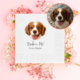 Charles Spaniel Dog Drink Op Mij Gepersonaliseerd Servet