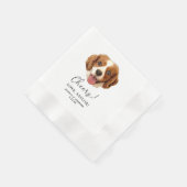Charles Spaniel Hond Gepersonaliseerde Proost Servet (Hoek)