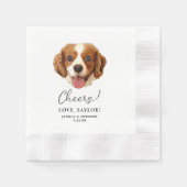 Charles Spaniel Hond Gepersonaliseerde Proost Servet (Voorkant)