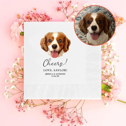 Charles Spaniel Hond Gepersonaliseerde Proost Servet