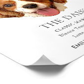 Charles Spaniel Hondenbruiloft Handtekening Drink  Poster (Hoek)