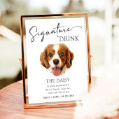 Charles Spaniel Hondenbruiloft Handtekening Drink  Poster