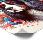 Charles spaniels bij USA Veteran Day Poster (Hoek)