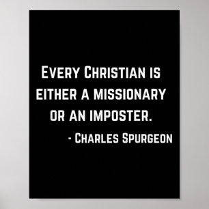 Charles Spurgeon citeert missionaris of bedrieger  Poster