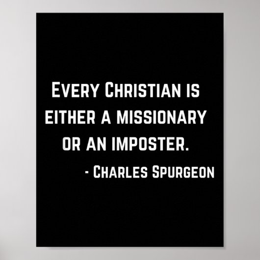 Charles Spurgeon citeert missionaris of bedrieger Poster (Voorkant)