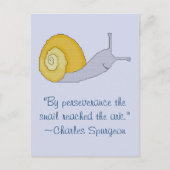 Charles Spurgeon Snail Perseverence Quote Briefkaa Briefkaart (Voorkant)