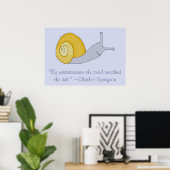 Charles Spurgeon Snail Perseverence Quote Poster (Thuiskantoor)