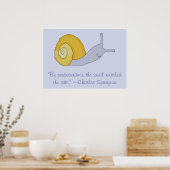 Charles Spurgeon Snail Perseverence Quote Poster (Keuken)