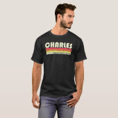 Charles Surname Retro  80-90-jarige Reu T-shirt (Voorkant volledig)