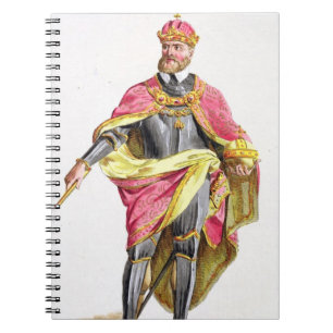 Charles V (1500-58) van 'Receuil des Estampes', re Notitieboek