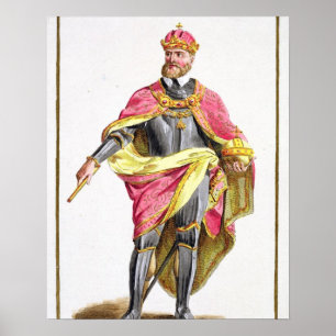 Charles V (1500-58) van 'Receuil des Estampes', re Poster