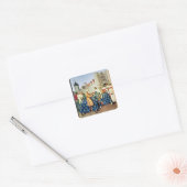 Charles V die keperor Charles IV ontvangt Vierkante Sticker (Envelop)