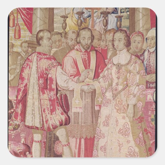 Charles V Tapestry Vierkante Sticker (Voorkant)