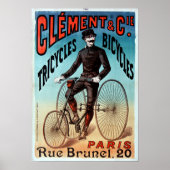 Charles Verneau Clement en Co. Tricycles Bicycles Poster (Voorkant)