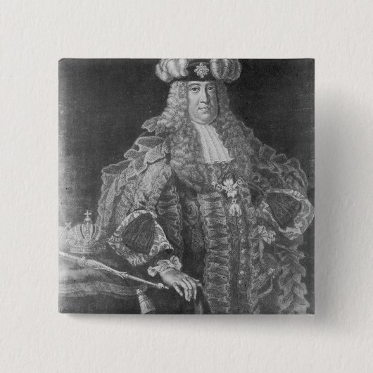 Charles VI, Heilige Romeinse keizer Vierkante Button 5,1 Cm (Voorkant)