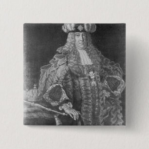 Charles VI, Heilige Romeinse keizer Vierkante Button 5,1 Cm