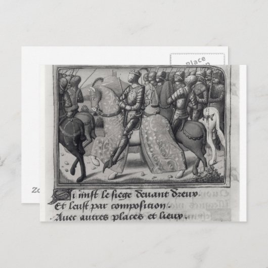 Charles VII en Joan of Arc bij het Siege van Briefkaart (Voorkant / Achterkant)