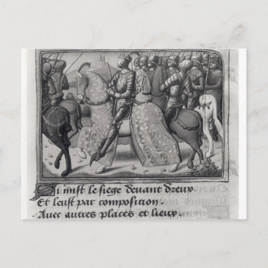 Charles VII en Joan of Arc bij het Siege van Briefkaart (Voorkant)