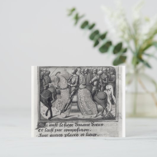 Charles VII en Joan of Arc bij het Siege van Briefkaart (Staand voorkant)