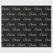 Charles Vorname Name edles Geschenkpapier Papier (Vlak)
