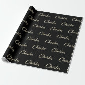 Charles Vorname Name edles Geschenkpapier Papier (Uitgerold)