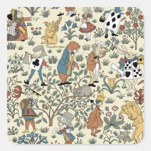 Charles Voysey Alice in Winderland Sticker (Voorkant)