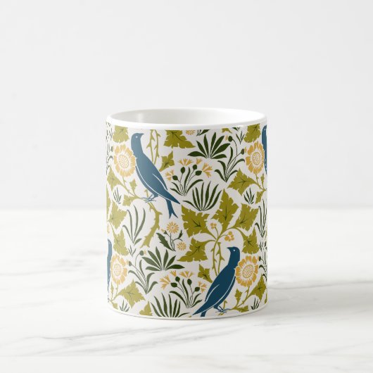 Charles Voysey Tussen de bladeren met Bluebirds Koffiemok (Center)