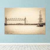 Charles W. Morgan 38th Voyage Canvas Afdruk (Insitu (Houten vloer))