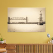 Charles W. Morgan 38th Voyage Canvas Afdruk (Insitu (Woonkamer))