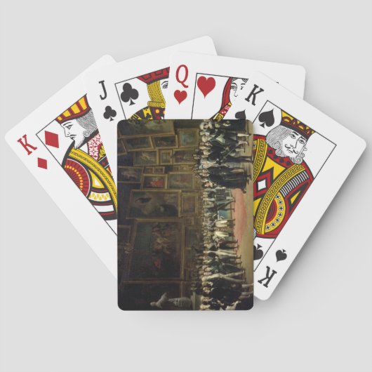 Charles X prijst de kunstenaars aan het einde van Speelkaarten (Achterkant)